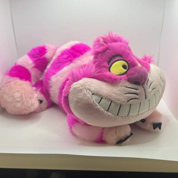 Disney Cheshire Cat Pink & Purple Striped Plush Toy Long Soft Stuffed Animal Aut - Picture 2 of 8